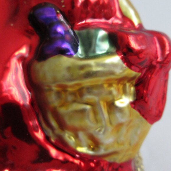 Inge Glas Christmas Ornament Yuletide Visitor Santa Signed Artist EM Merck 1997 - Picture 16 of 16